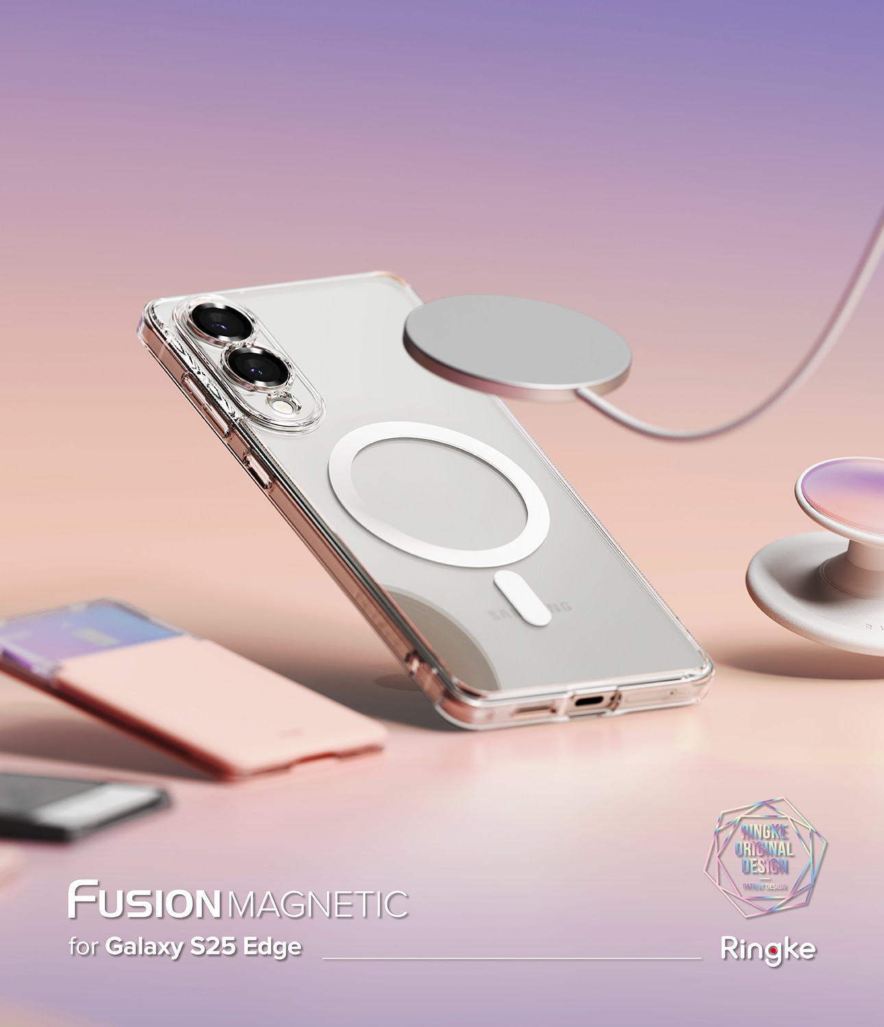 Fusion Magnetic Case Samsung Galaxy S25 Edge  Clear