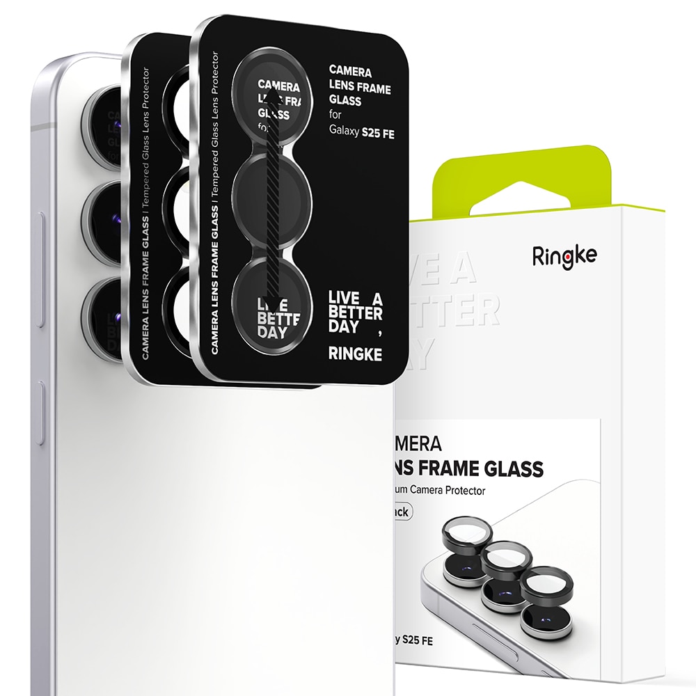 Camera Lens Frame Glass (2 Stück) Samsung Galaxy S25 FE Black
