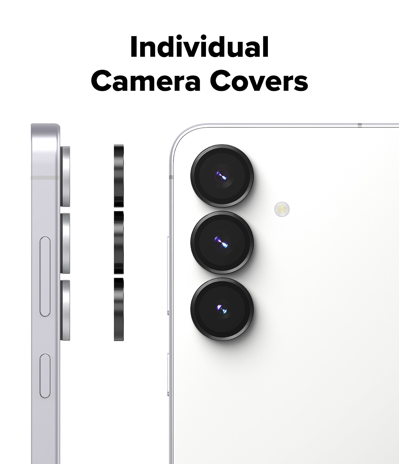 Camera Lens Frame Glass (2 Stück) Samsung Galaxy S25 FE Black