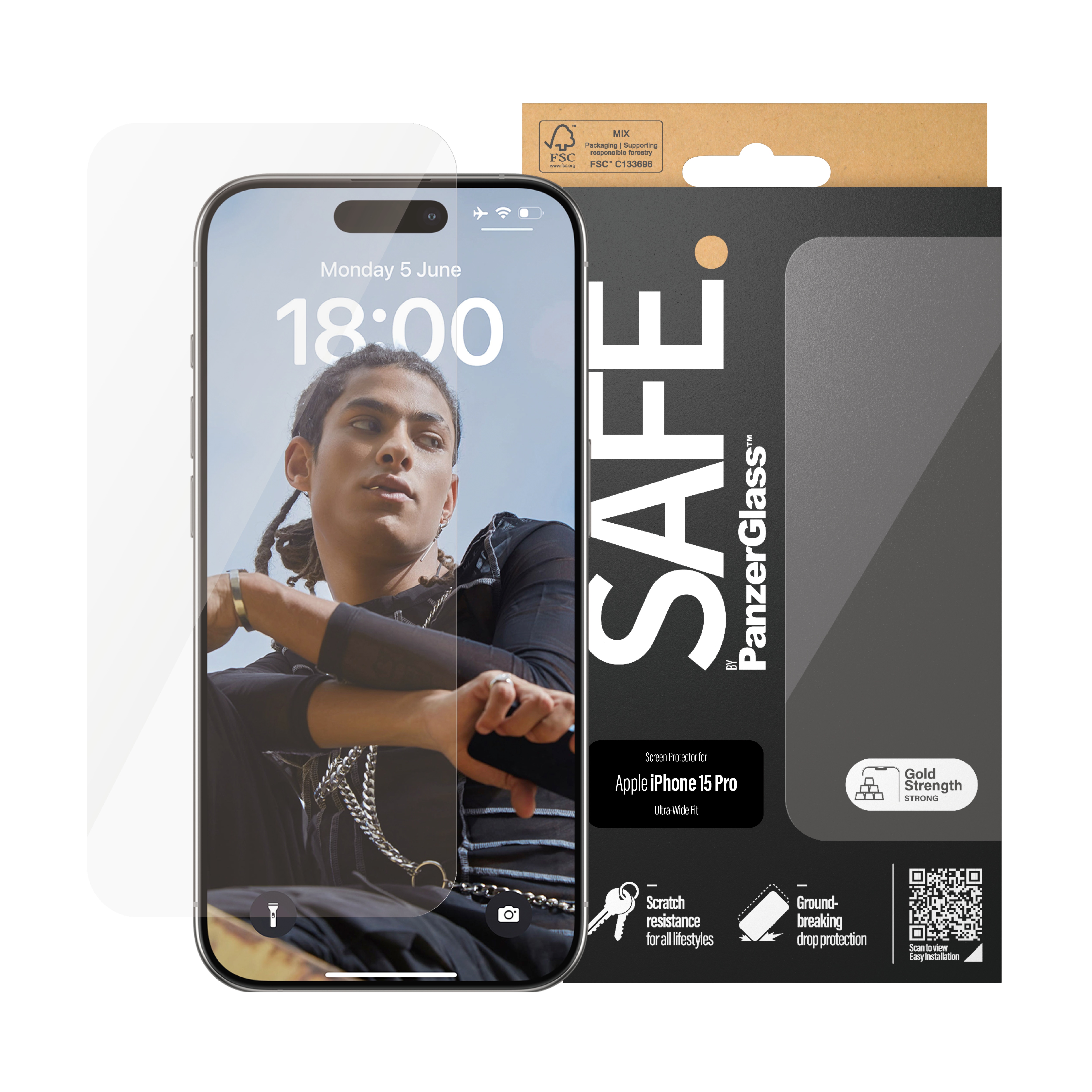iPhone 15 Pro Displayschutz Ultra Wide Fit