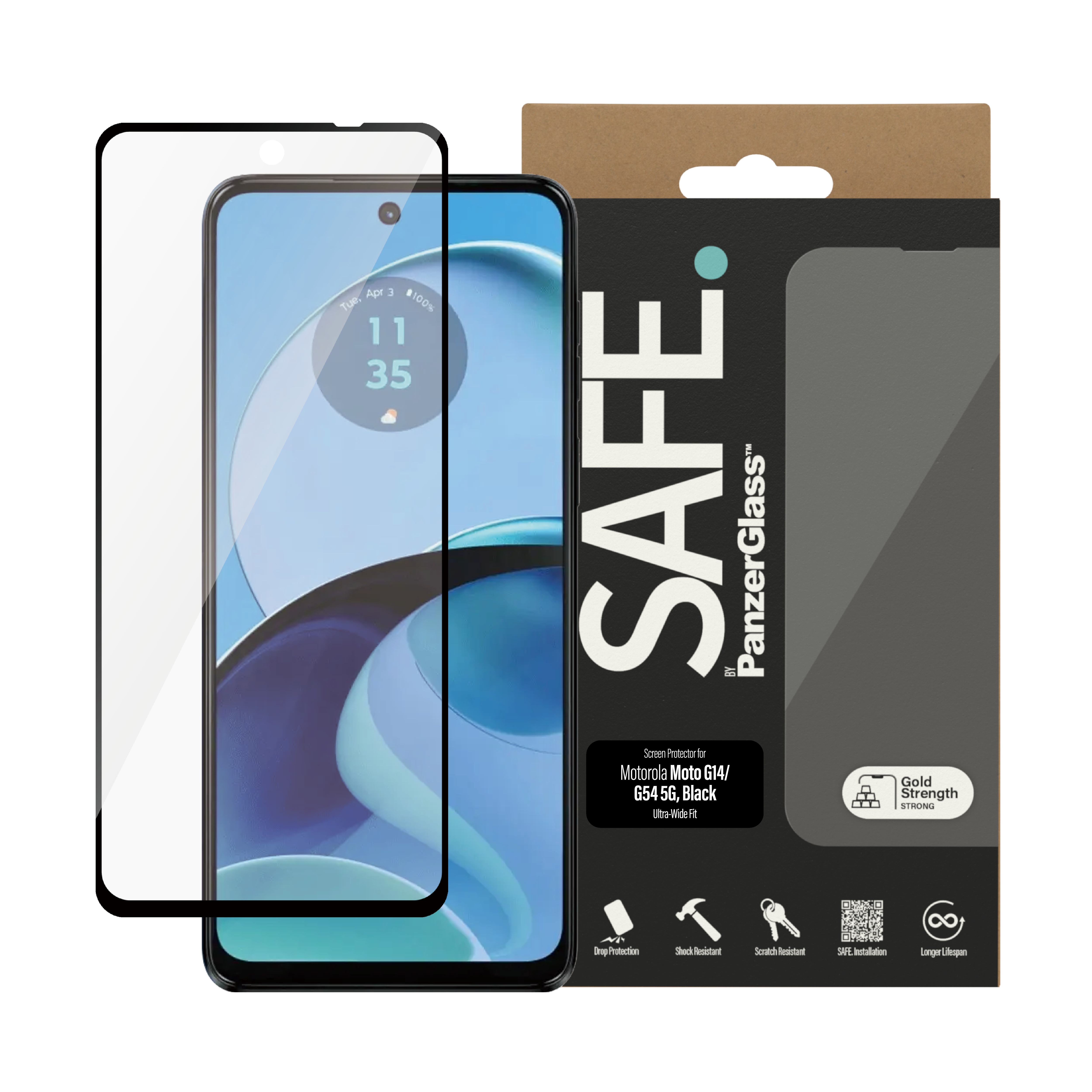 Motorola Moto G54 Displayschutz/Screen Protector Ultra Wide Fit