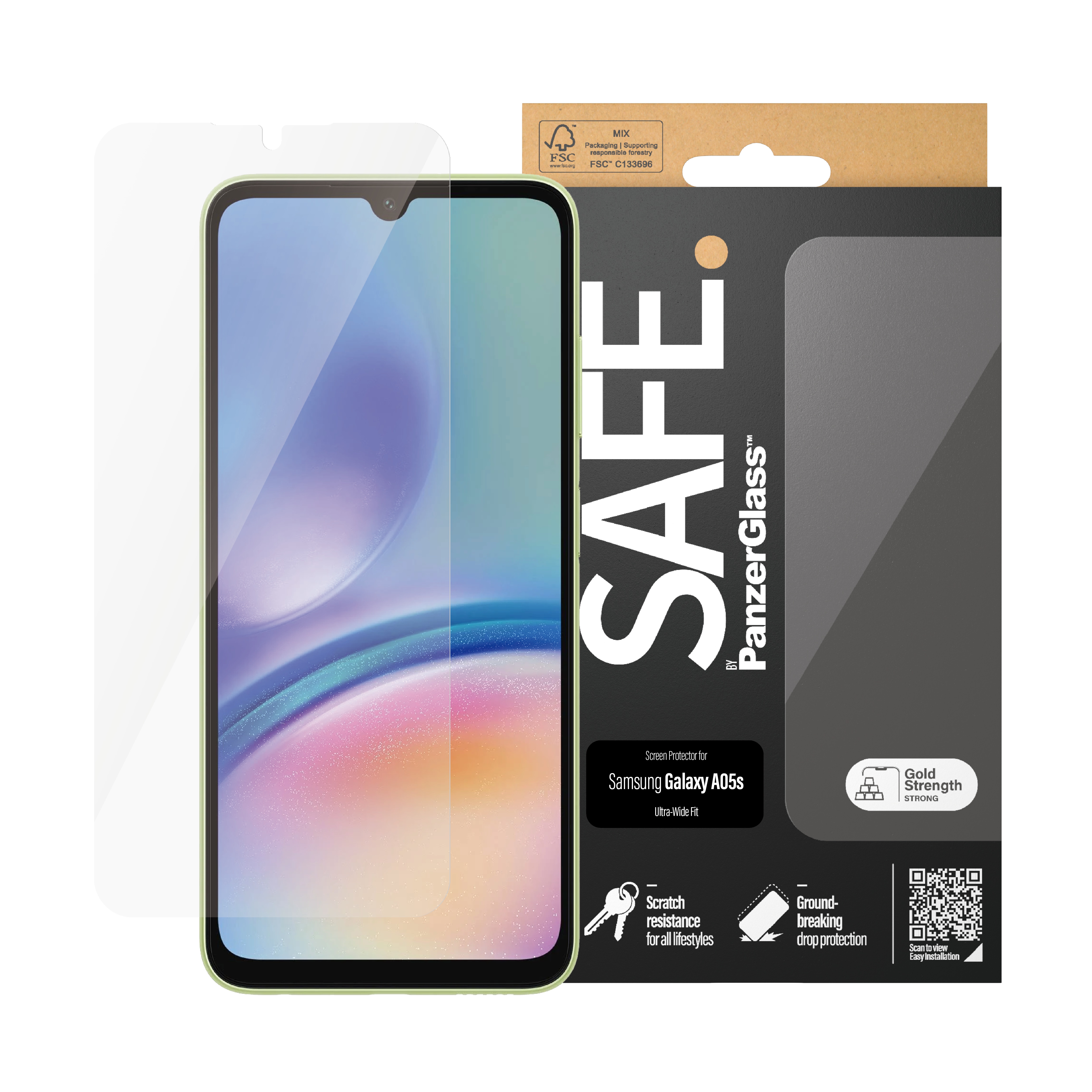 Samsung Galaxy A05s Displayschutz/Screen Protector Ultra Wide Fit