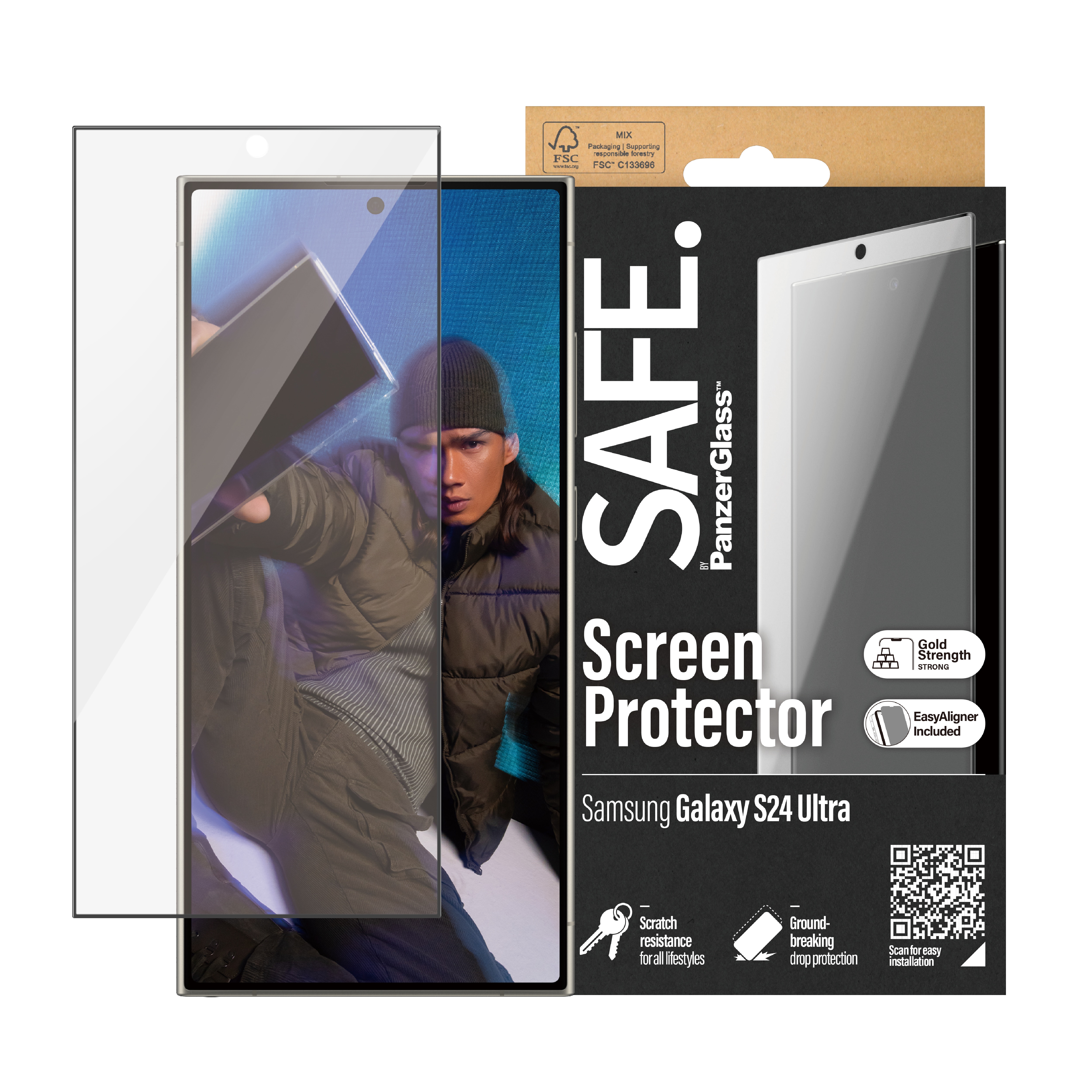 SAFE. by PanzerGlass Samsung Galaxy S24 Ultra Displayschutz Ultra Wide Fit