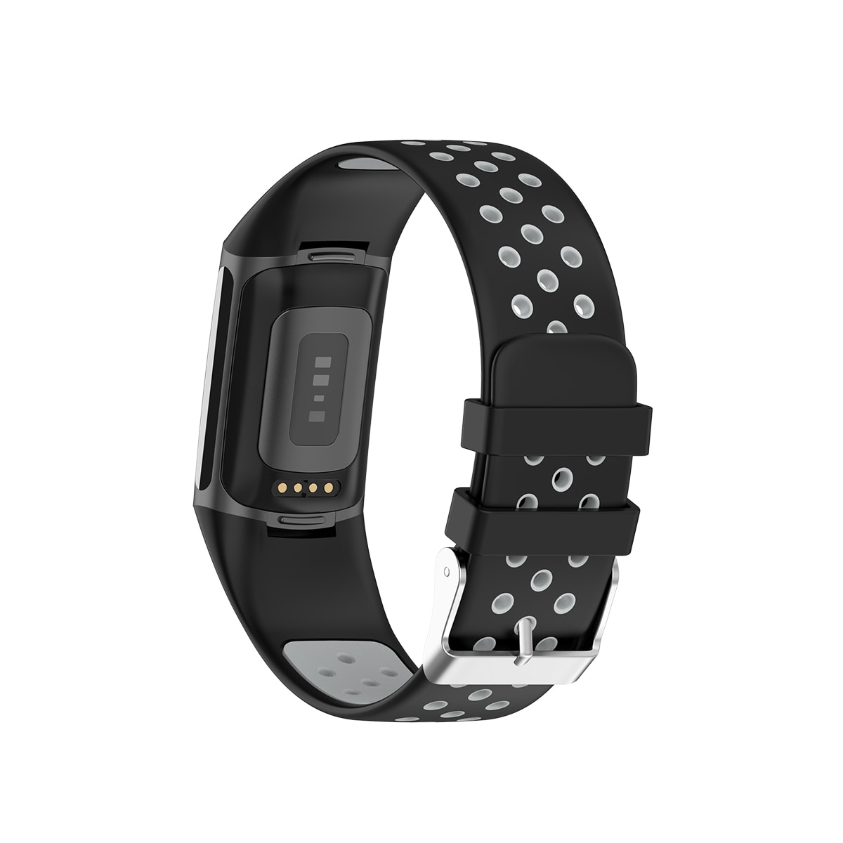 Fitbit Charge 6 Sport Armband aus Silikon Schwarz