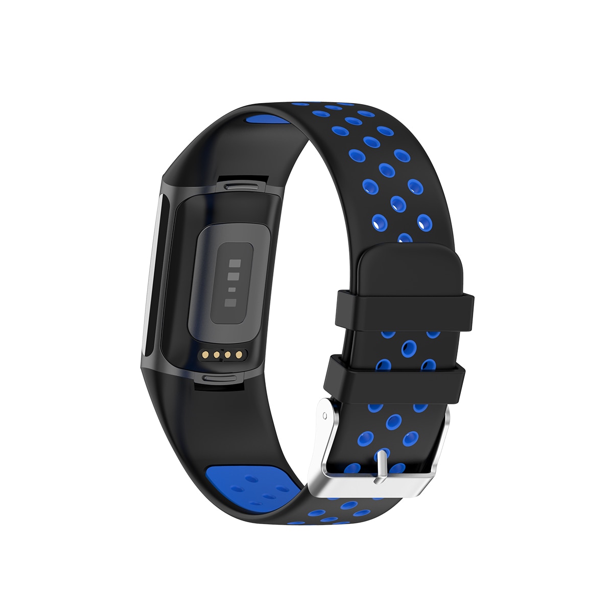 Fitbit Charge 6 Sport Armband aus Silikon Schwarz/Blau