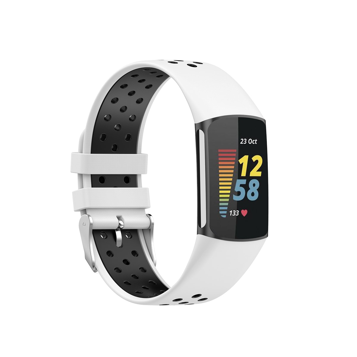Fitbit Charge 5 Sport Armband aus Silikon Weiß