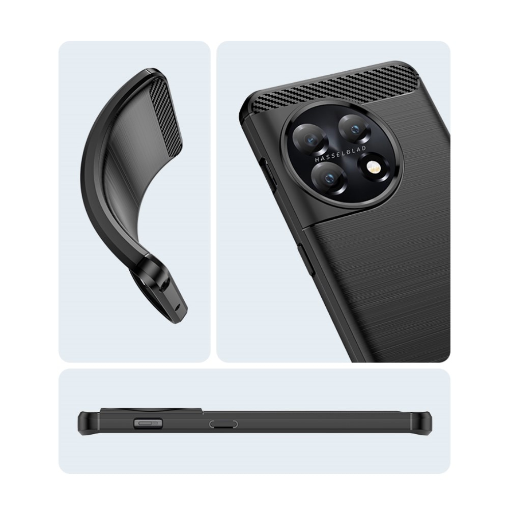  OnePlus 11 Hülle TPU Brushed Schwarz