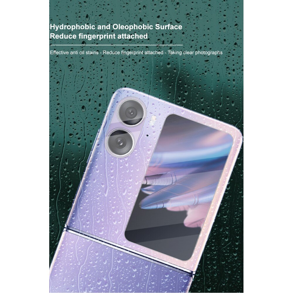 Panzerglas für Rückseitenbildschirm + Kamera Oppo Find N2 Flip Transparent