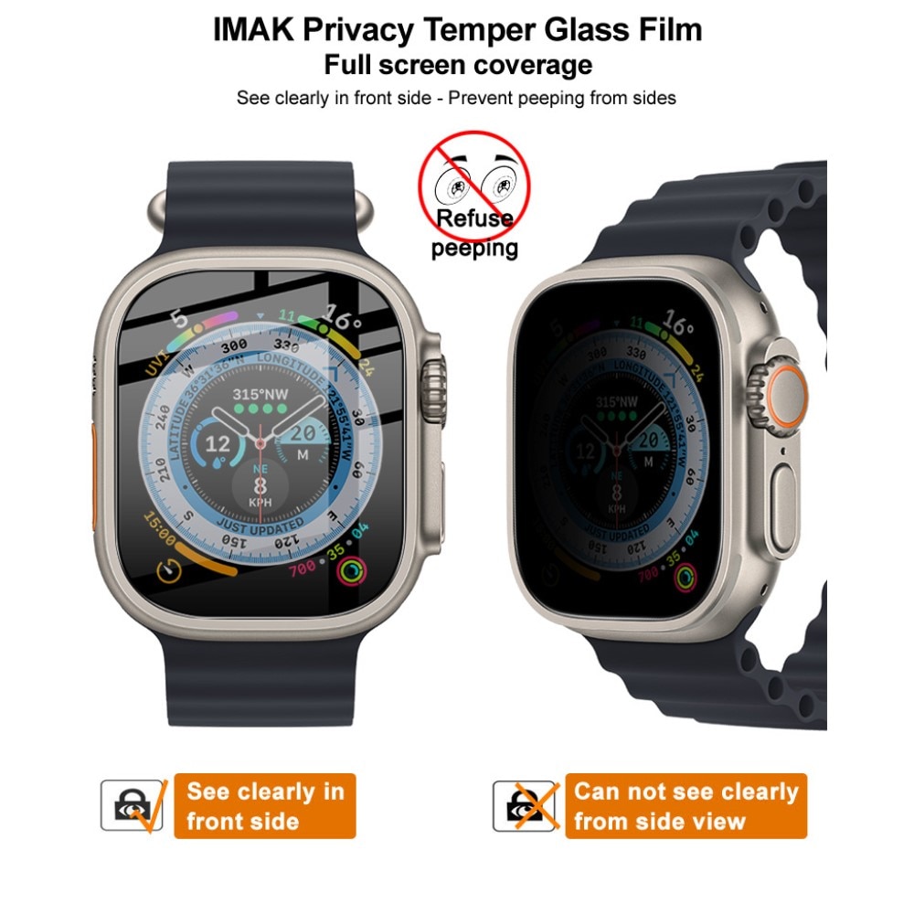 Panzerglas Blickschutz Apple Watch Ultra 49mm
