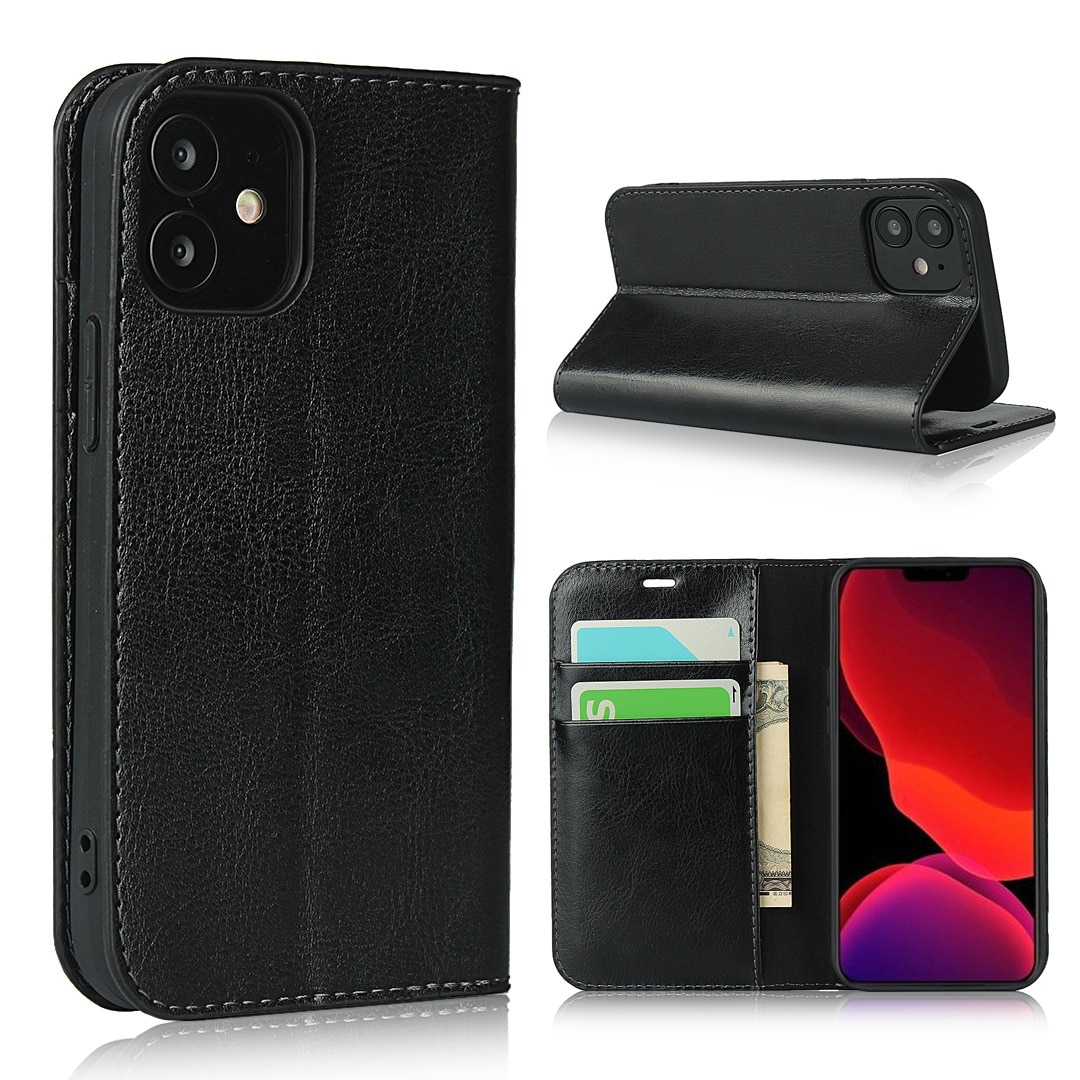 iPhone 11 Handytasche aus Echtem Leder schwarz