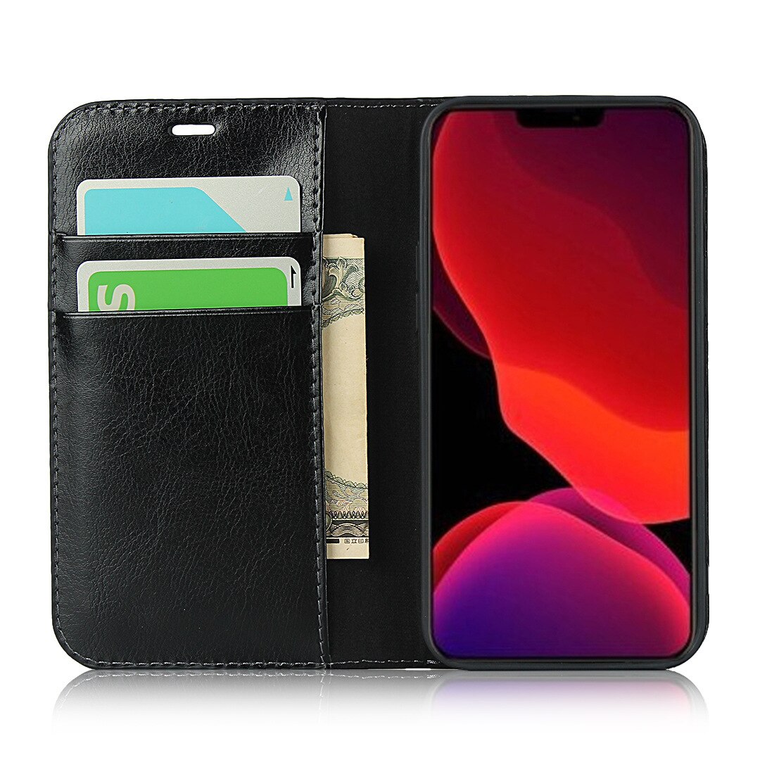 iPhone 11 Handytasche aus Echtem Leder schwarz