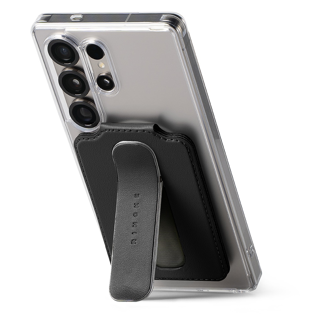 Samsung Galaxy Card Holder Slide Grip Magnetic Edge Schwarz