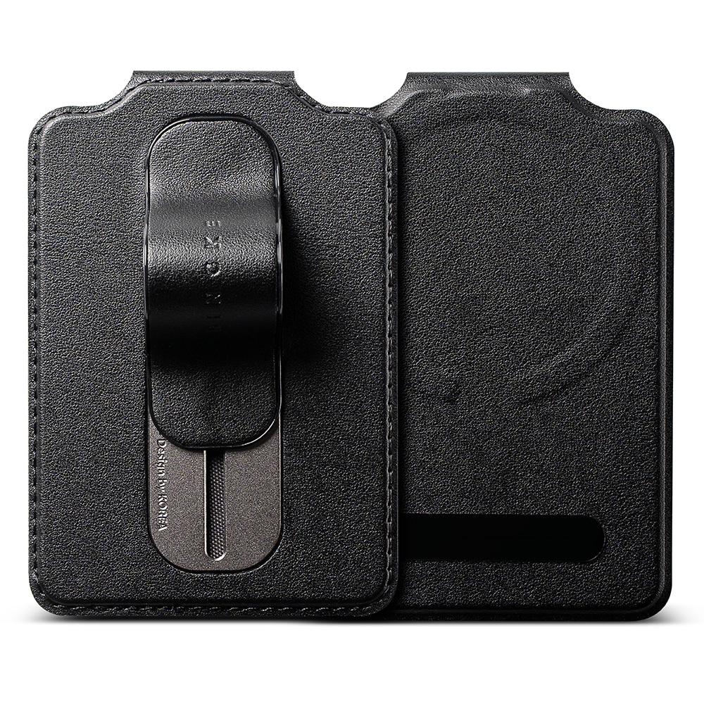 Samsung Galaxy Card Holder Slide Grip Magnetic Edge Schwarz
