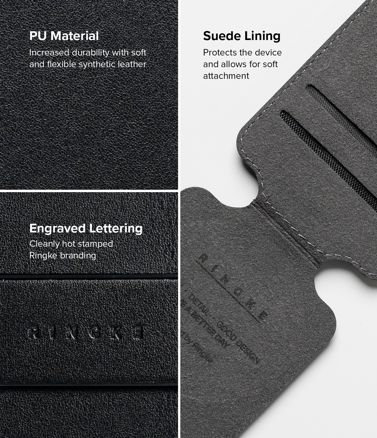 Samsung Galaxy Card Holder Slide Grip Magnetic Edge Schwarz