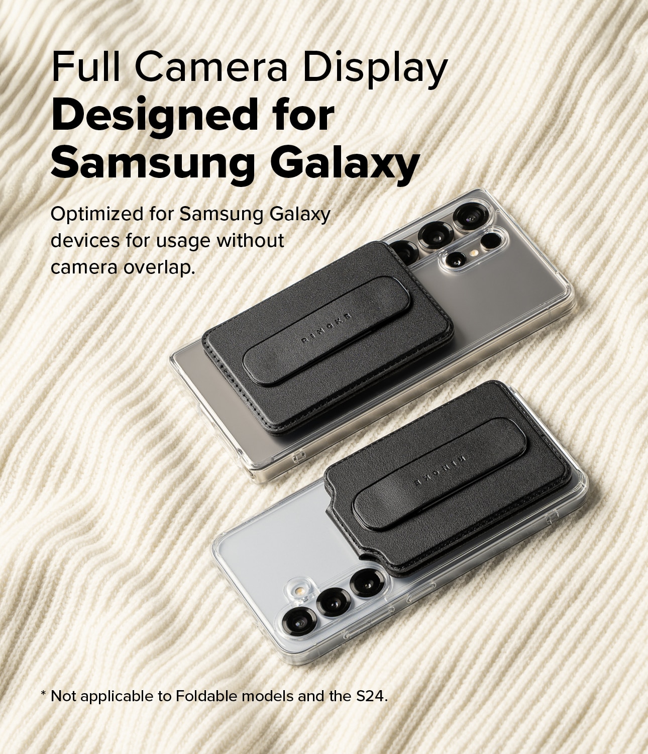 Samsung Galaxy Card Holder Slide Grip Magnetic Edge Schwarz