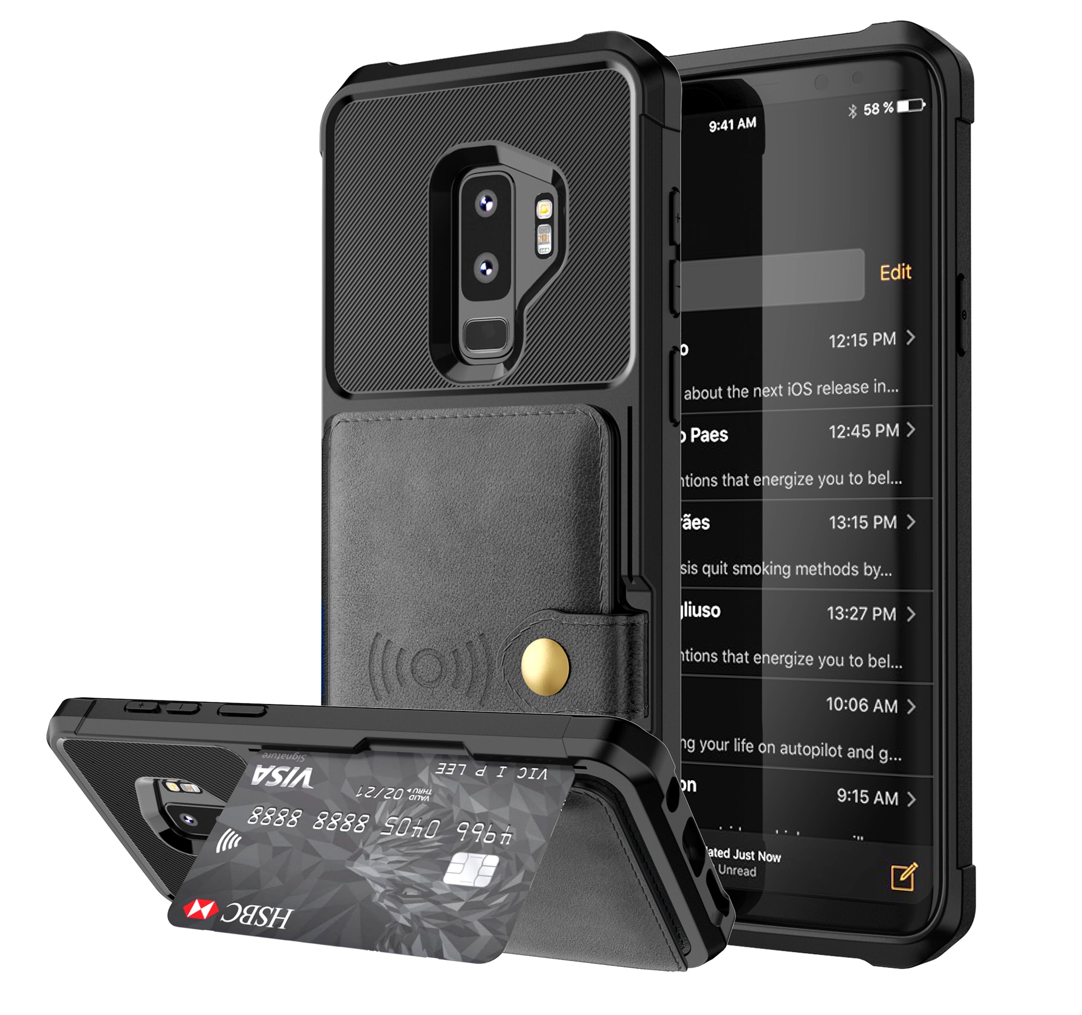 Samsung Galaxy S9 Plus Tough Multi-slot Case schwarz