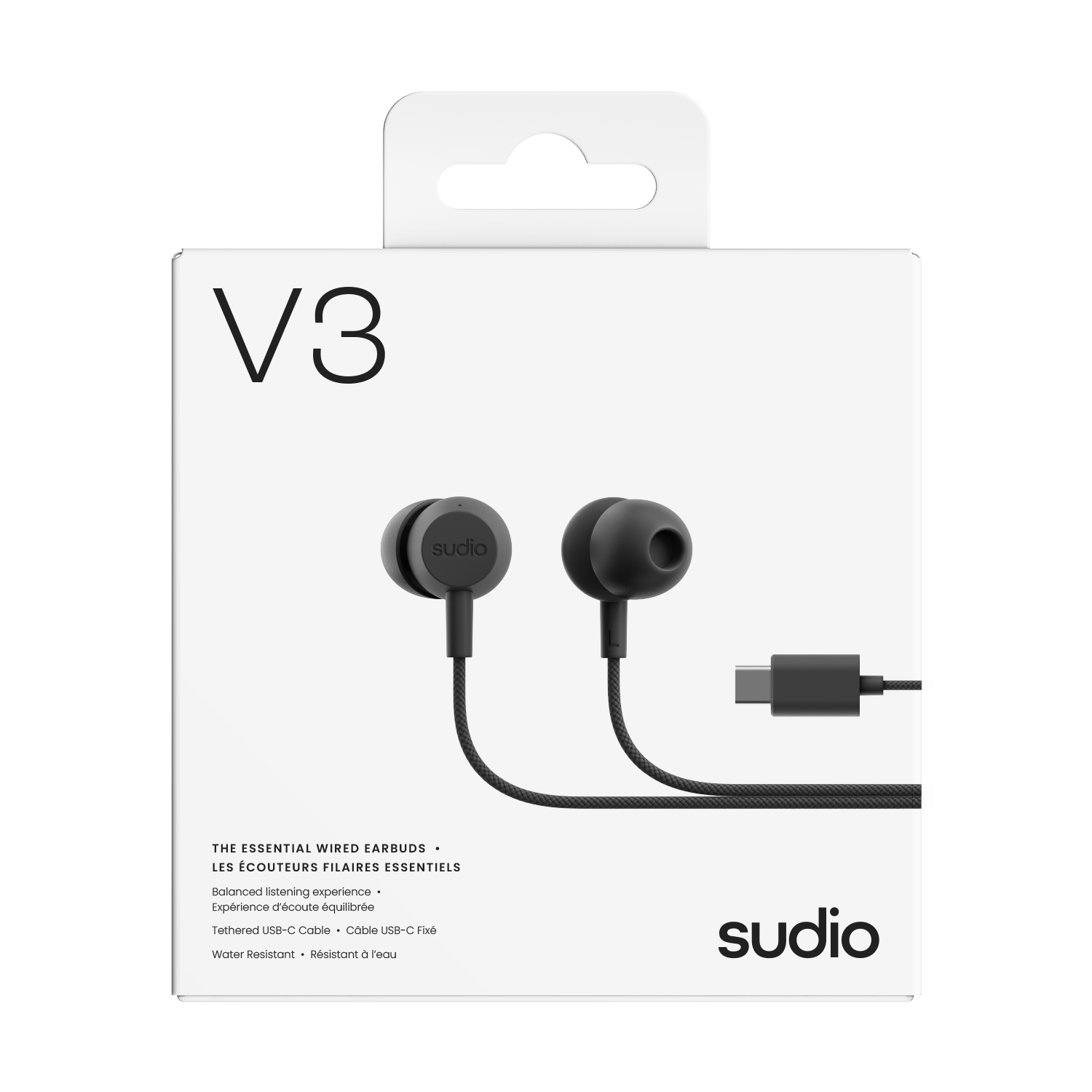V3 Kabelgebundene Kopfhörer USB-C Schwarz