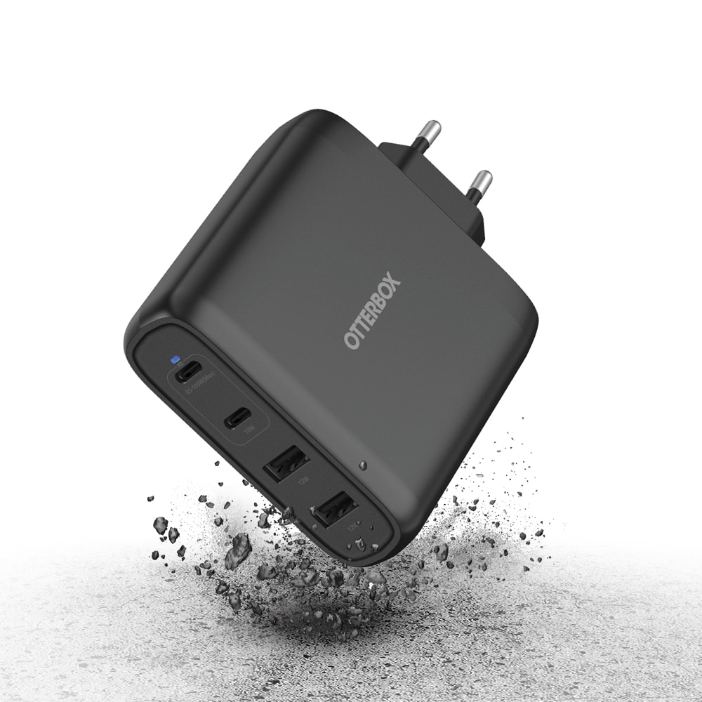 Wandgeräte USB-C Four Port 100W Black