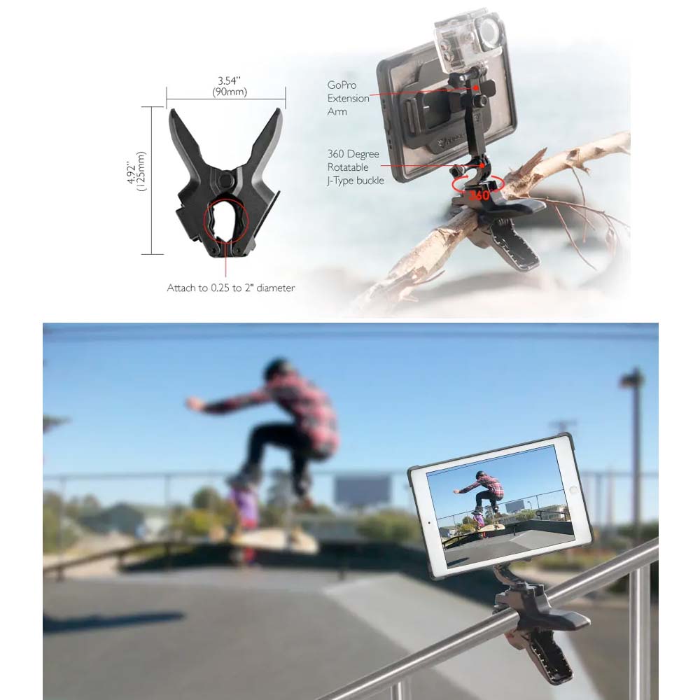 X29T Tablet Jaws Clamp Mount schwarz