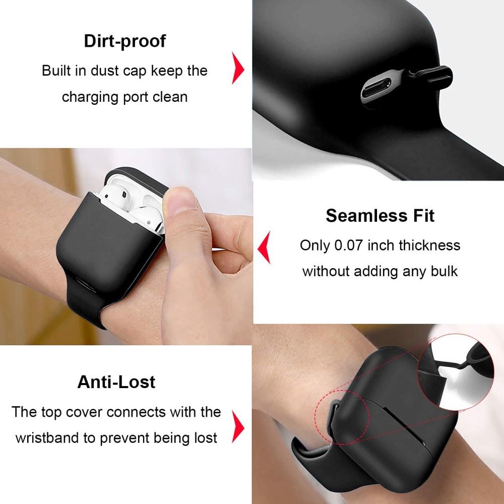 AirPods Silikonarmband Schwarz