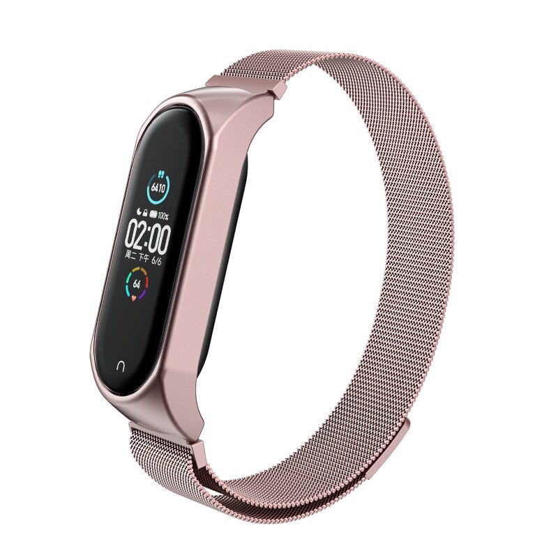 Xiaomi Mi Band 4/Mi Band 3 Milanaise-Armband Rosa