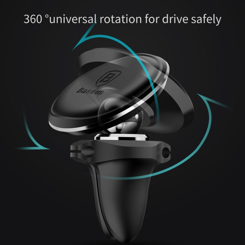 360 Magnetic Car Vent Phone Mount Black