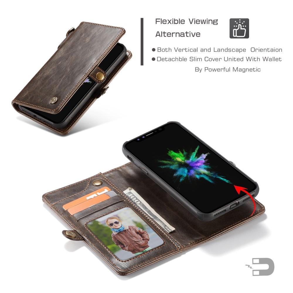 Leder Wallet Magnet iPhone X/XS Braun
