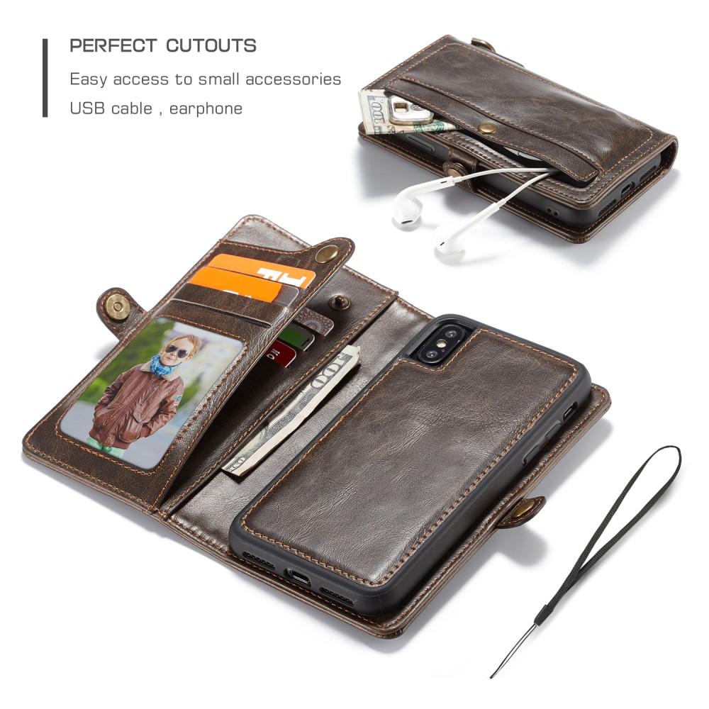 Leder Wallet Magnet iPhone X/XS Braun