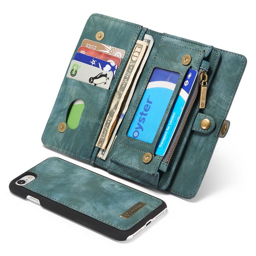 Multi-slot Portemonnaie-Hülle iPhone 7/8/SE Blau