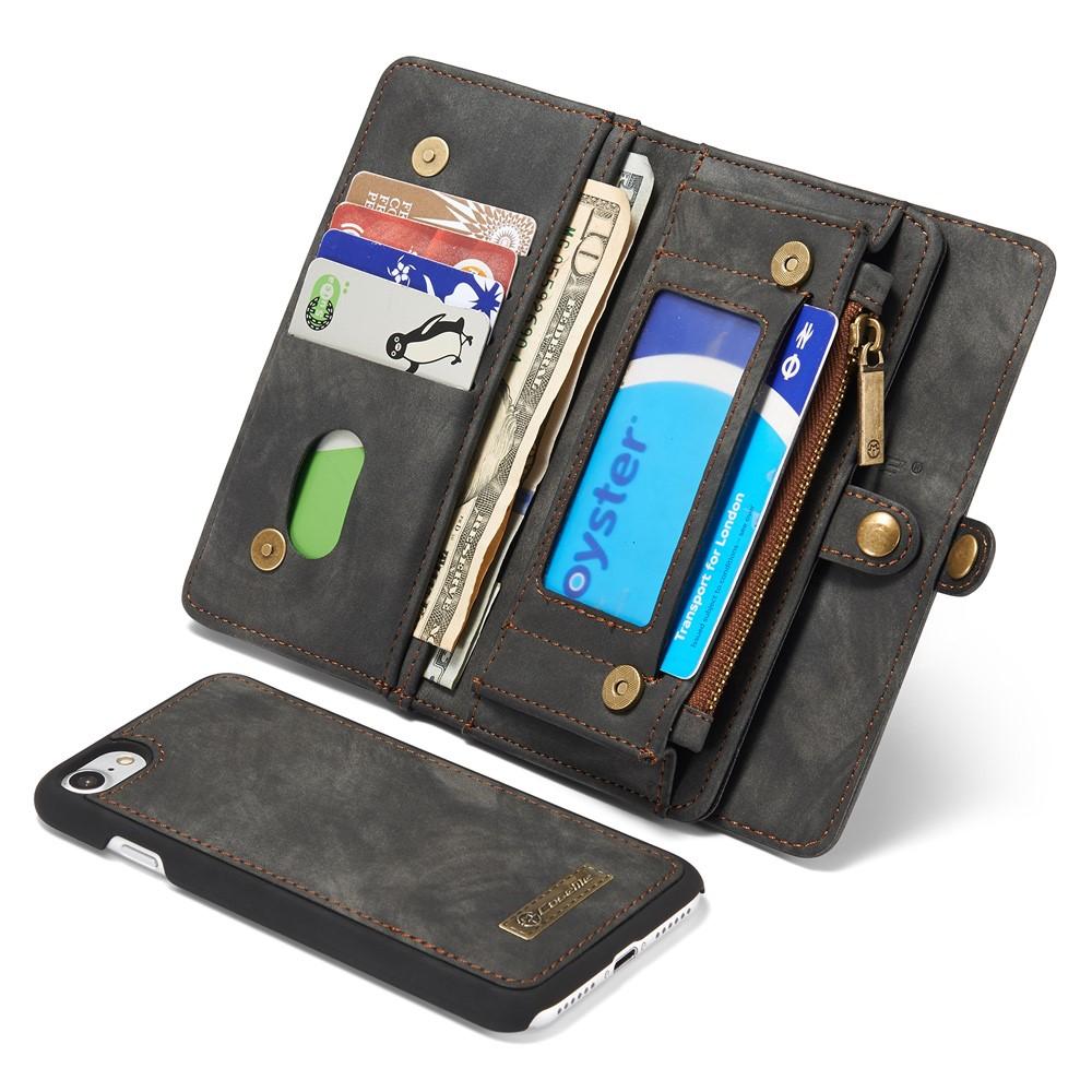 Multi-slot Portemonnaie-Hülle iPhone 7/8/SE Grau