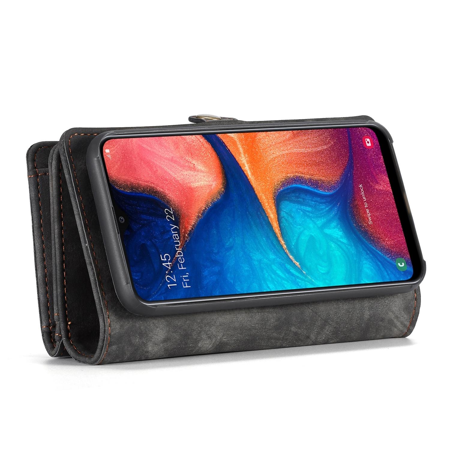 Multi-slot Portemonnaie-Hülle Samsung Galaxy A20e Grau