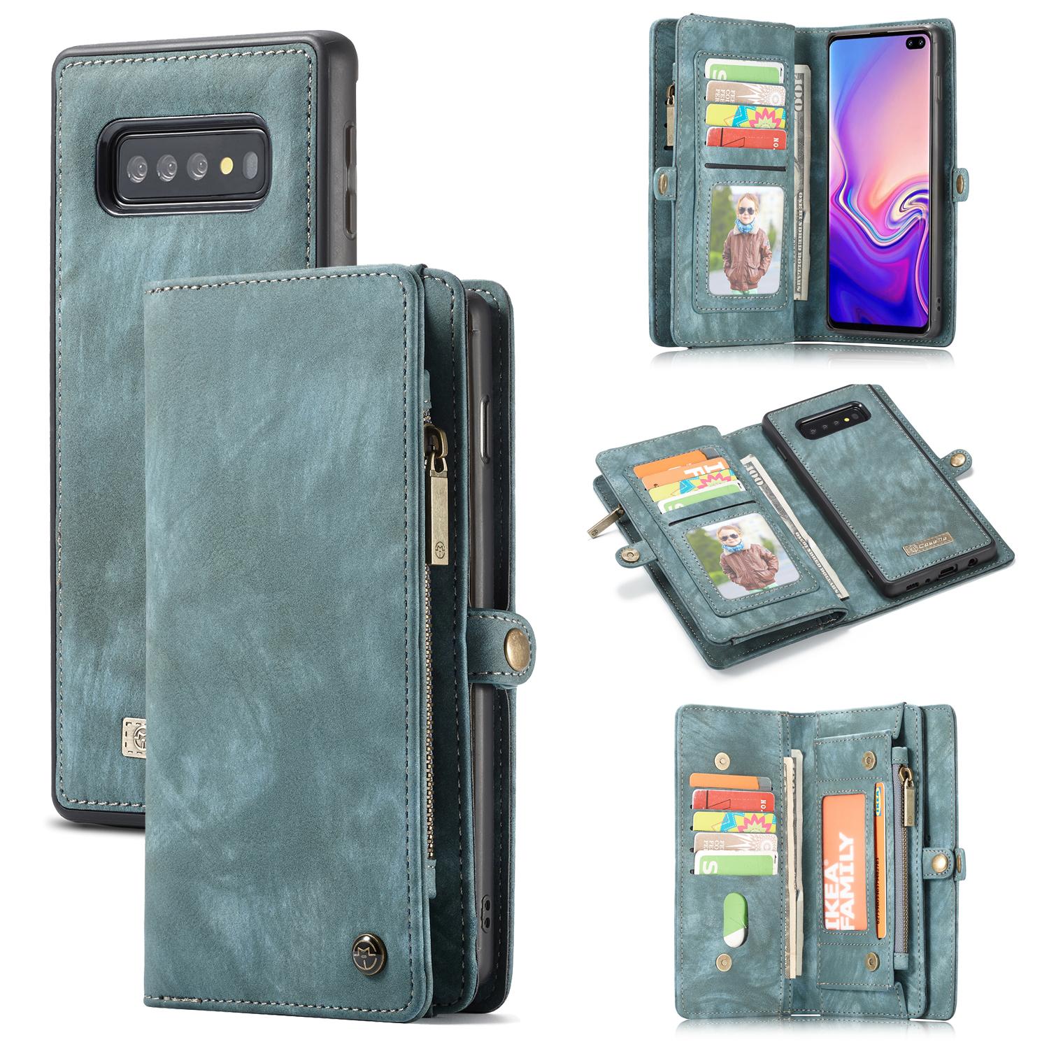 Multi-slot Portemonnaie-Hülle Samsung Galaxy S10 Plus Blau