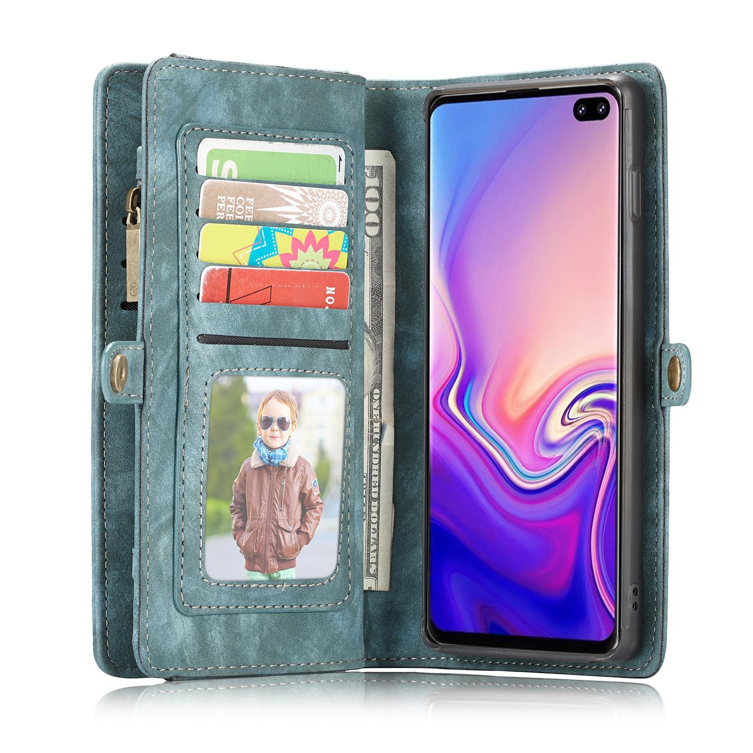 Multi-slot Portemonnaie-Hülle Samsung Galaxy S10 Plus Blau