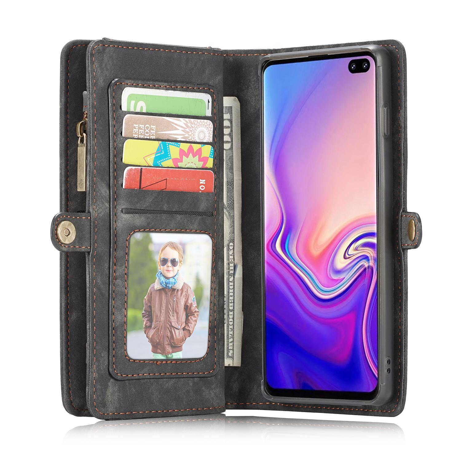 Multi-slot Portemonnaie-Hülle Samsung Galaxy S10 Plus Grau