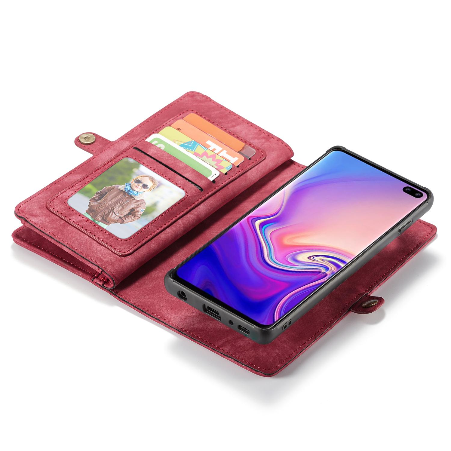 Multi-slot Portemonnaie-Hülle Samsung Galaxy S10 Plus Rot