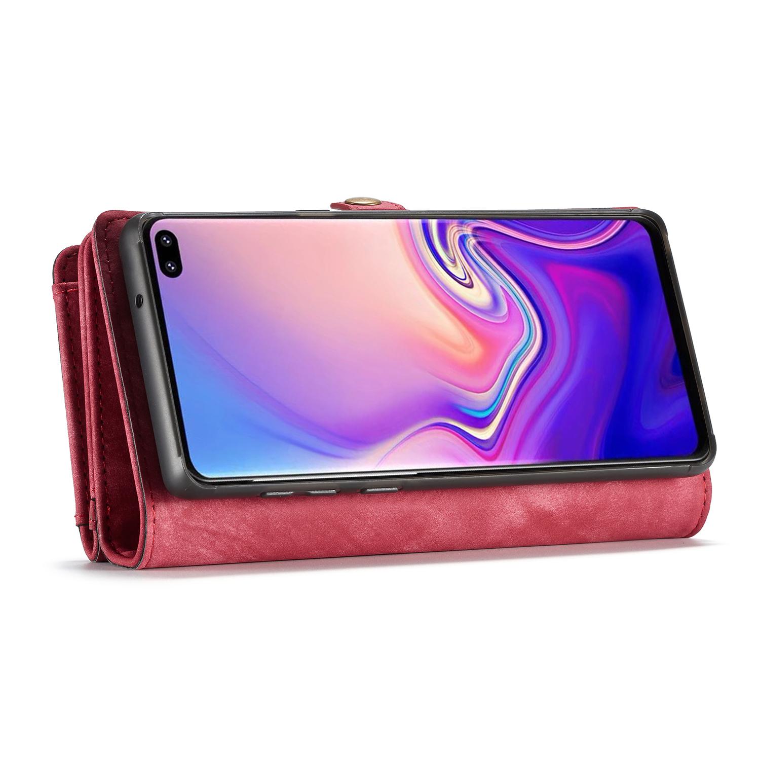 Multi-slot Portemonnaie-Hülle Samsung Galaxy S10 Plus Rot