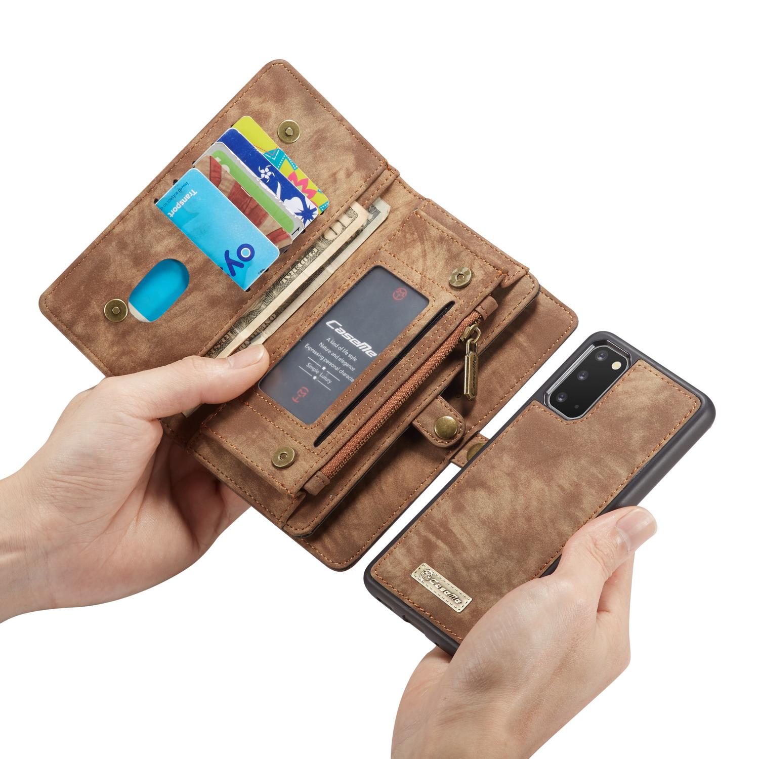 Multi-slot Portemonnaie-Hülle Samsung Galaxy S20 Braun