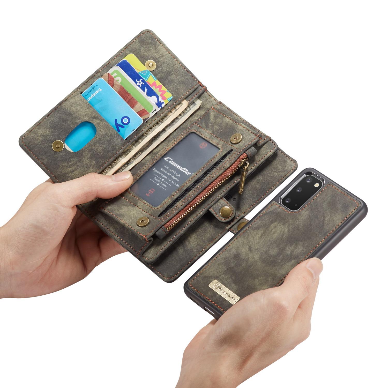 Multi-slot Portemonnaie-Hülle Samsung Galaxy S20 Grau