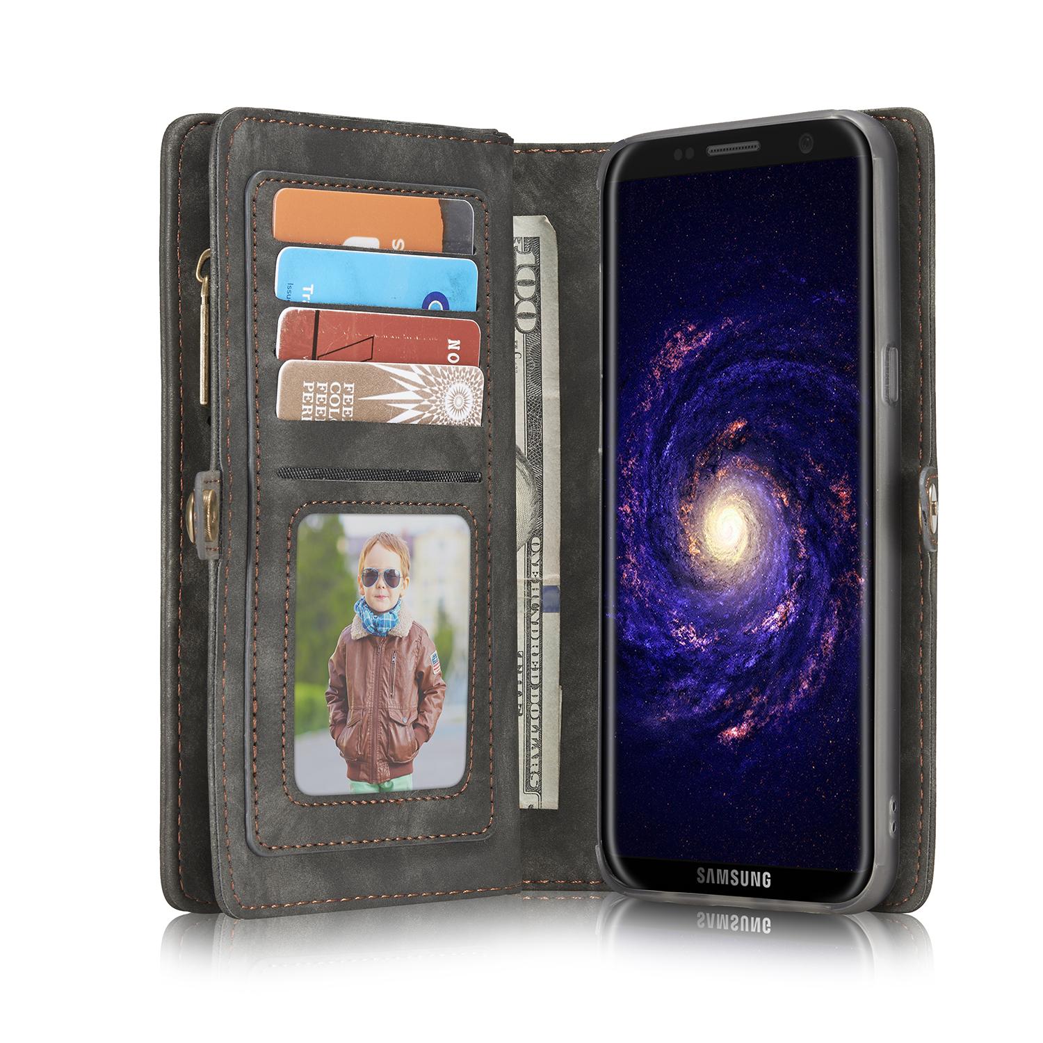 Multi-slot Portemonnaie-Hülle Samsung Galaxy S8 Plus Grau