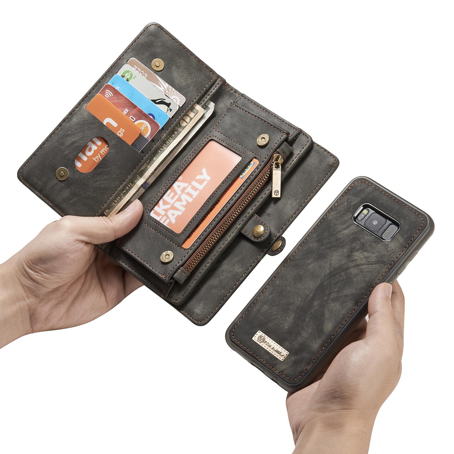 Multi-slot Portemonnaie-Hülle Samsung Galaxy S8 Plus Grau
