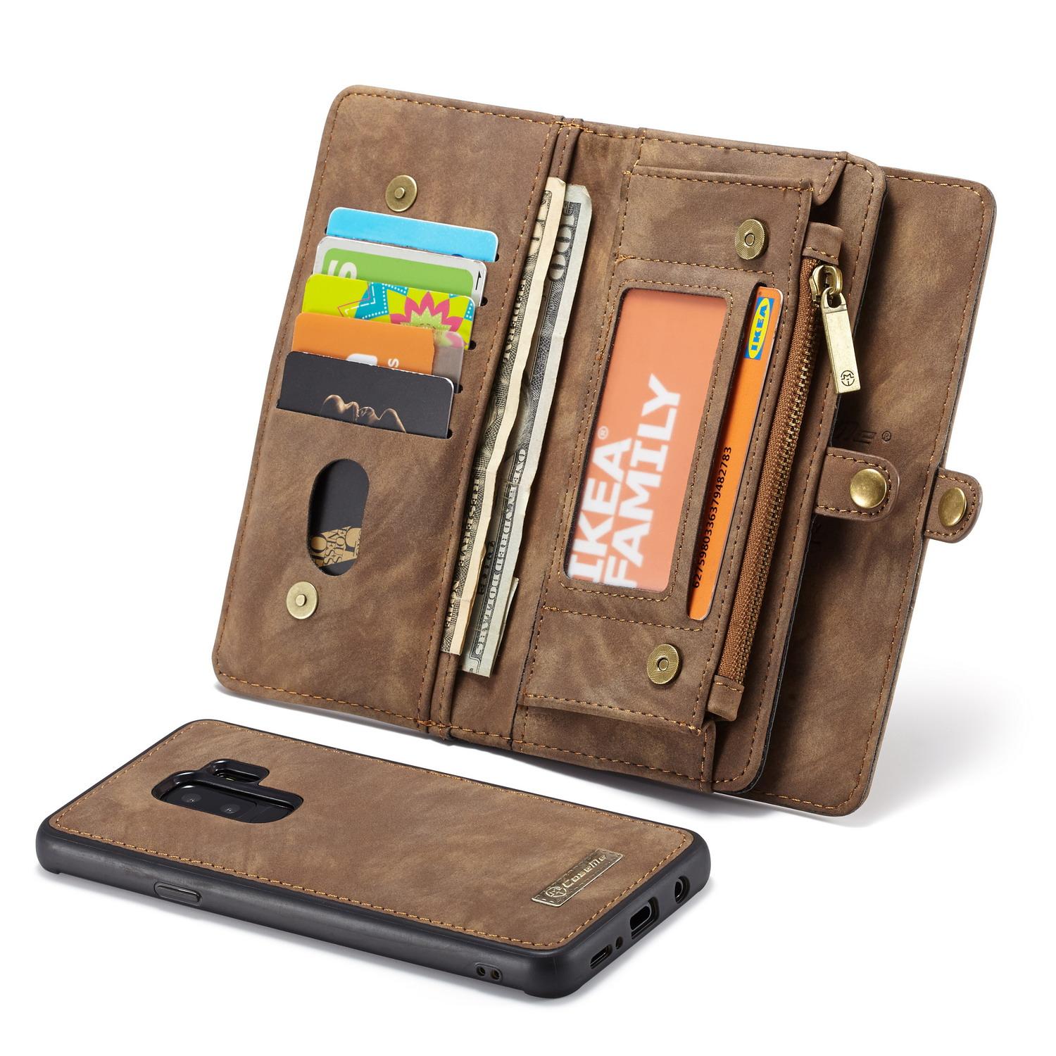 Multi-slot Portemonnaie-Hülle Samsung Galaxy S9 Plus Braun