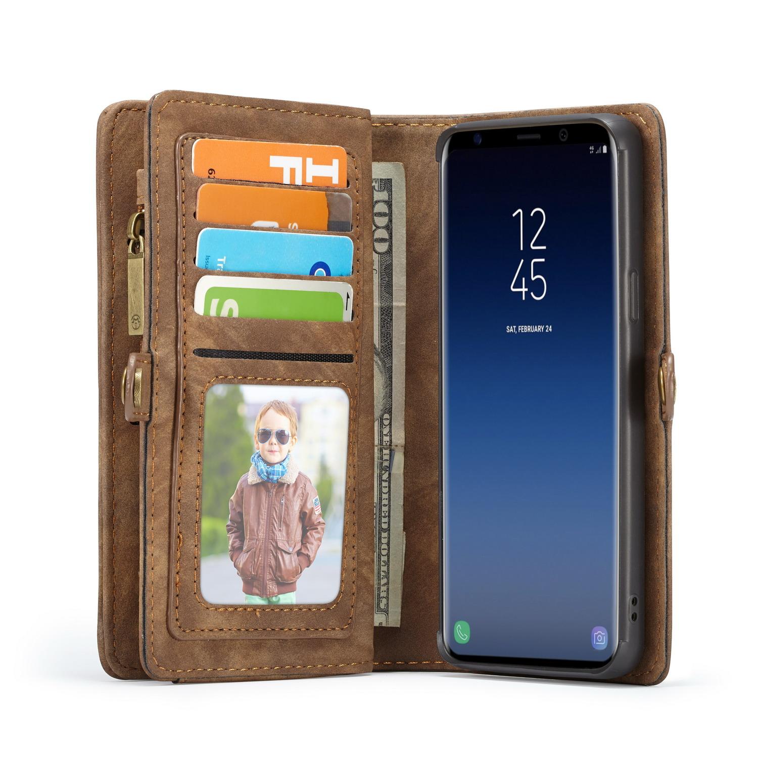 Multi-slot Portemonnaie-Hülle Samsung Galaxy S9 Plus Braun