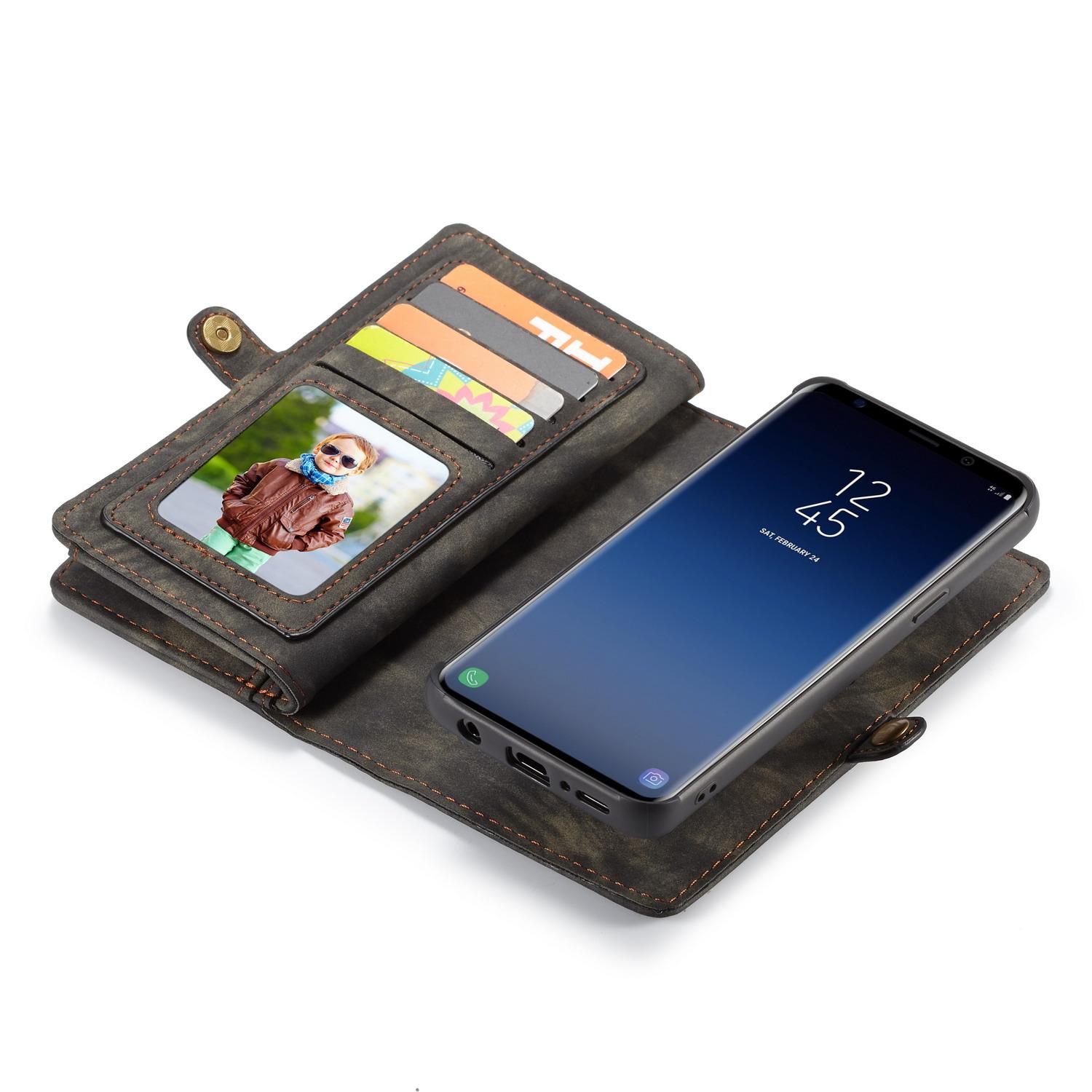 Multi-slot Portemonnaie-Hülle Samsung Galaxy S9 Plus Grau