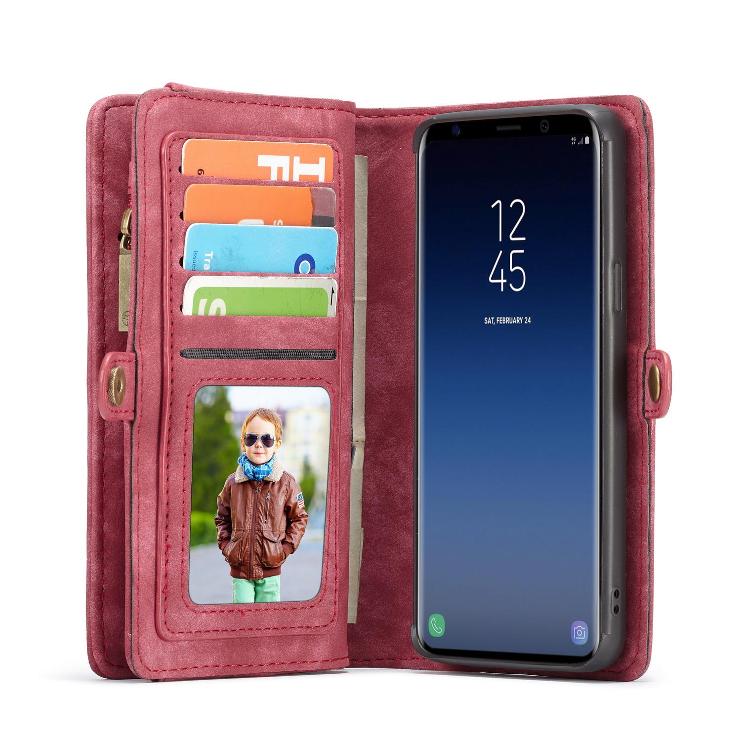 Multi-slot Portemonnaie-Hülle Samsung Galaxy S9 Plus Rot