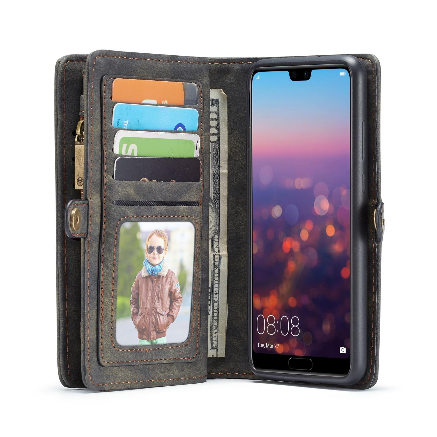 Multi-slot Portemonnaie-Hülle Huawei P20 Grau