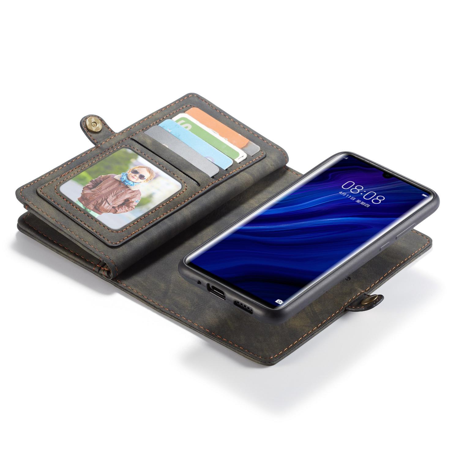 Multi-slot Portemonnaie-Hülle Huawei P30 Pro Grau