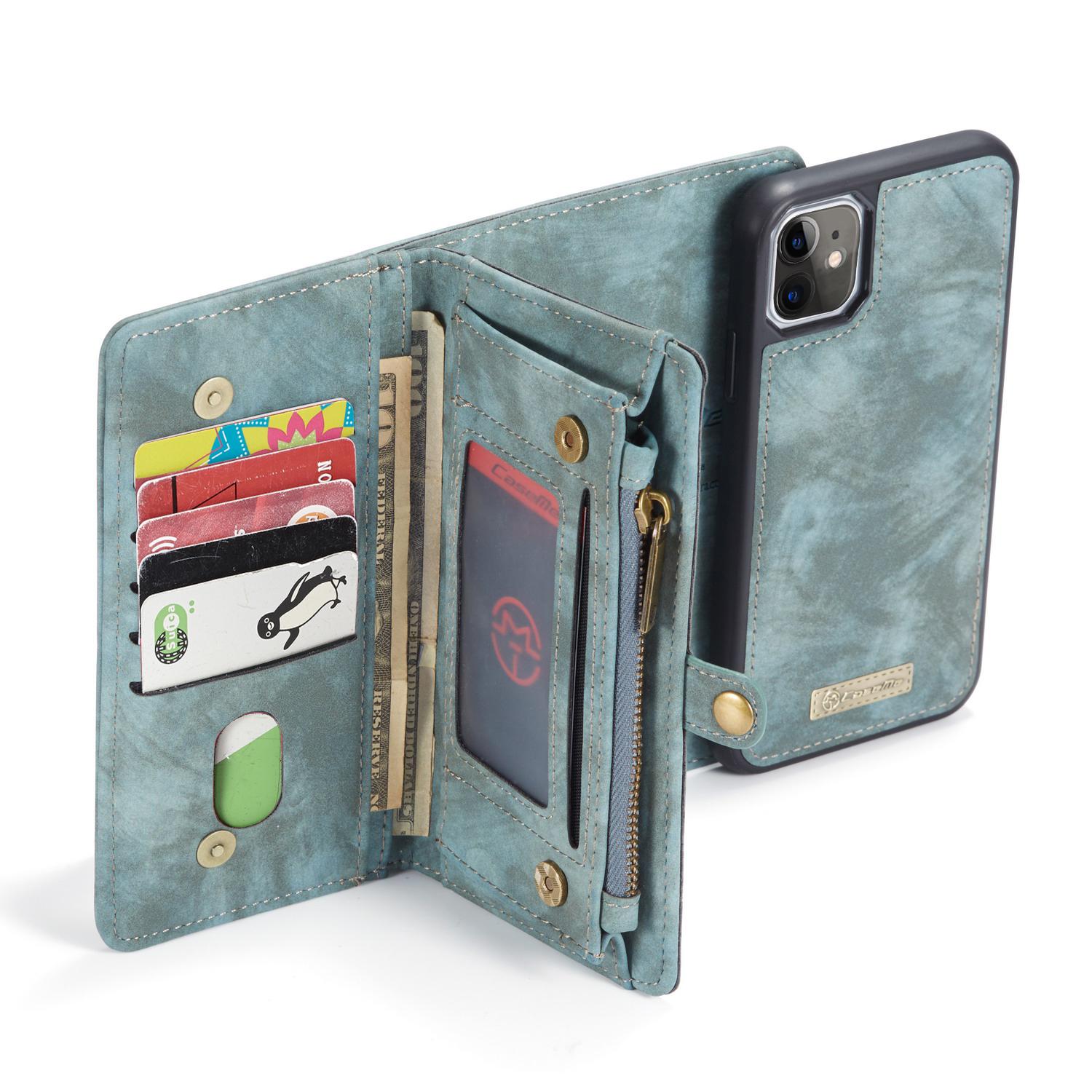 Multi-slot Portemonnaie-Hülle iPhone 11 Blau