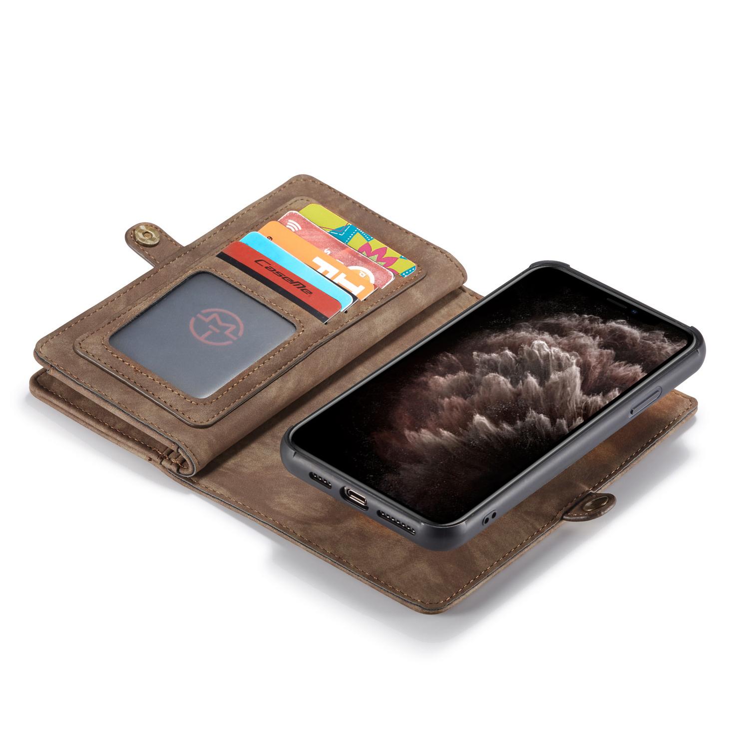 Multi-slot Portemonnaie-Hülle iPhone 11 Pro Braun