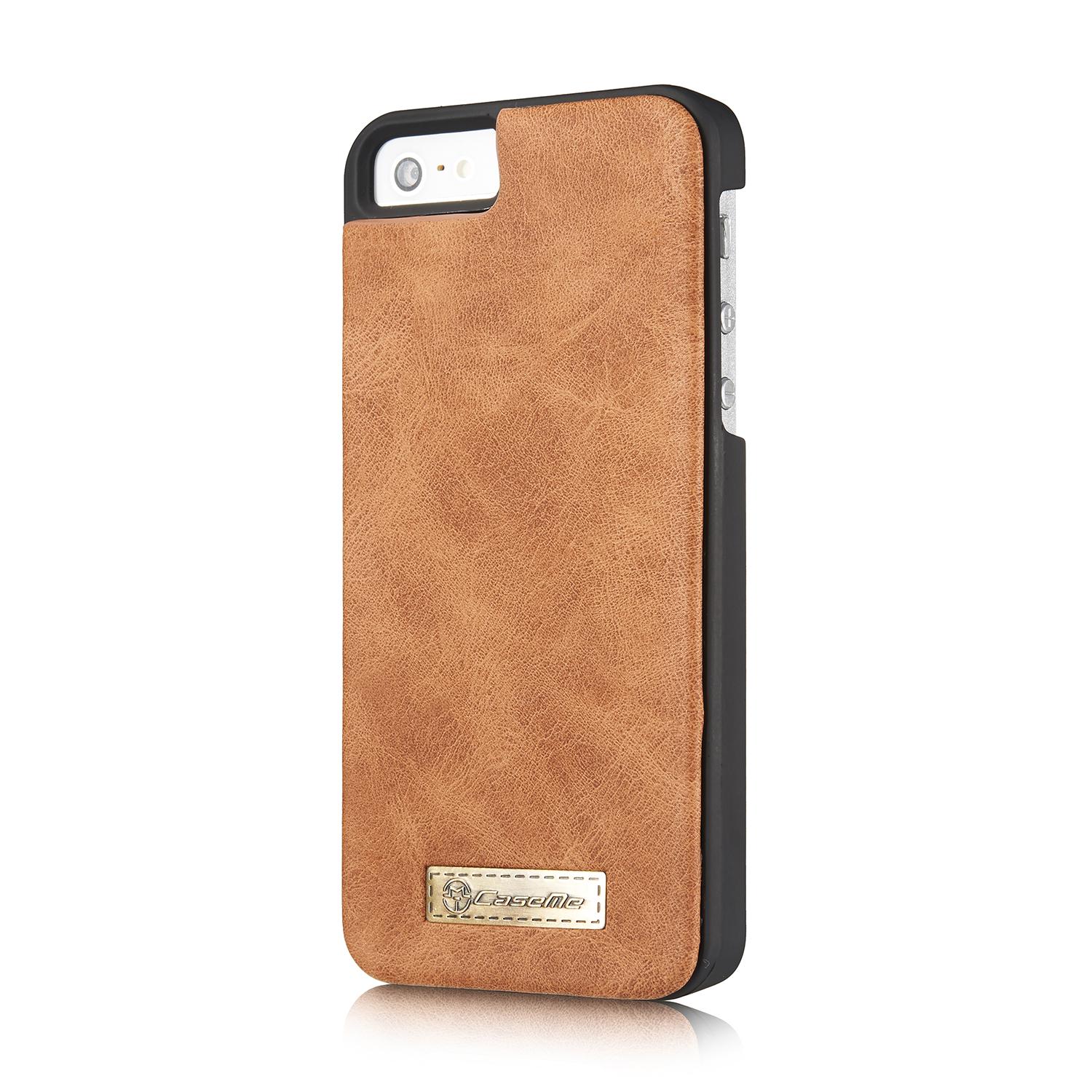 Multi-slot Portemonnaie-Hülle Apple iPhone 5/5S/SE Braun