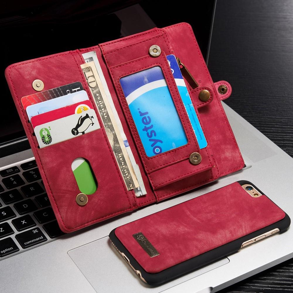 Multi-slot Portemonnaie-Hülle iPhone 6/6S Rot